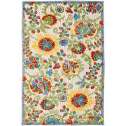 Tapis d'intérieur/extérieur à motif floral Nourison Alice