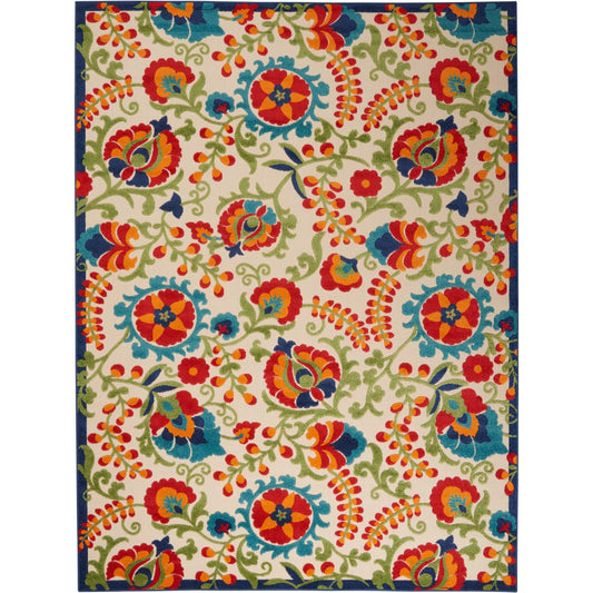 Tapis d'intérieur/extérieur à motif floral Nourison Alice
