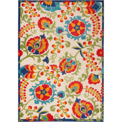 Tapis d'intérieur/extérieur à motif floral Nourison Alice