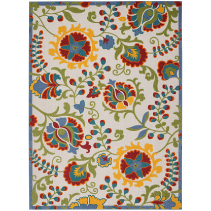 Tapis d'intérieur/extérieur à motif floral Nourison Alice