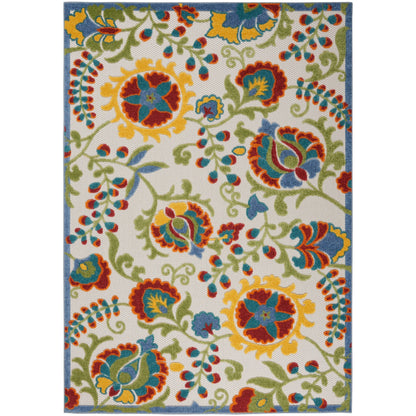 Tapis d'intérieur/extérieur à motif floral Nourison Alice