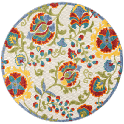 Tapis d'intérieur/extérieur à motif floral Nourison Alice