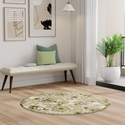 Tapis d'intérieur/extérieur à motif floral Nourison Alice