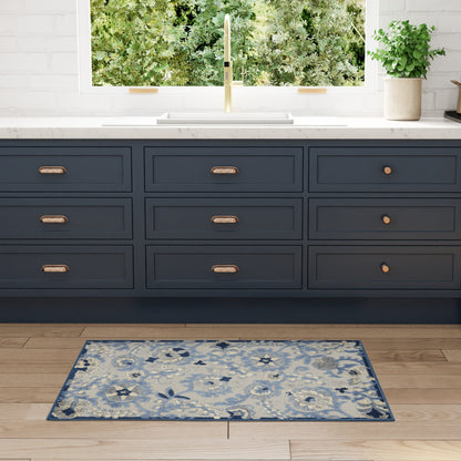 Tapis d'intérieur/extérieur à motif floral Nourison Alice