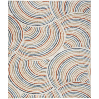 Tapis Nourison Astra lavable en machine, motif intégral