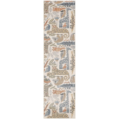 Tapis Nourison Astra lavable en machine à motif animalier