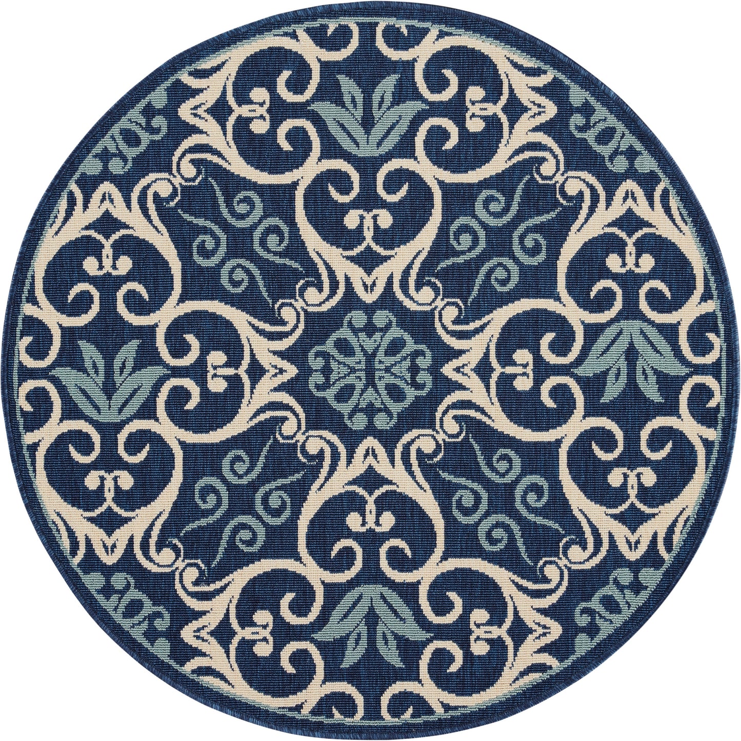 Tapis d'intérieur/extérieur Nourison à motif floral géométrique des Caraïbes