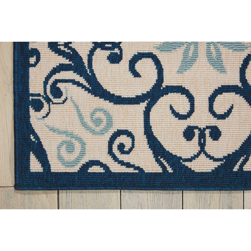 Tapis d'intérieur/extérieur Nourison à motif floral géométrique des Caraïbes