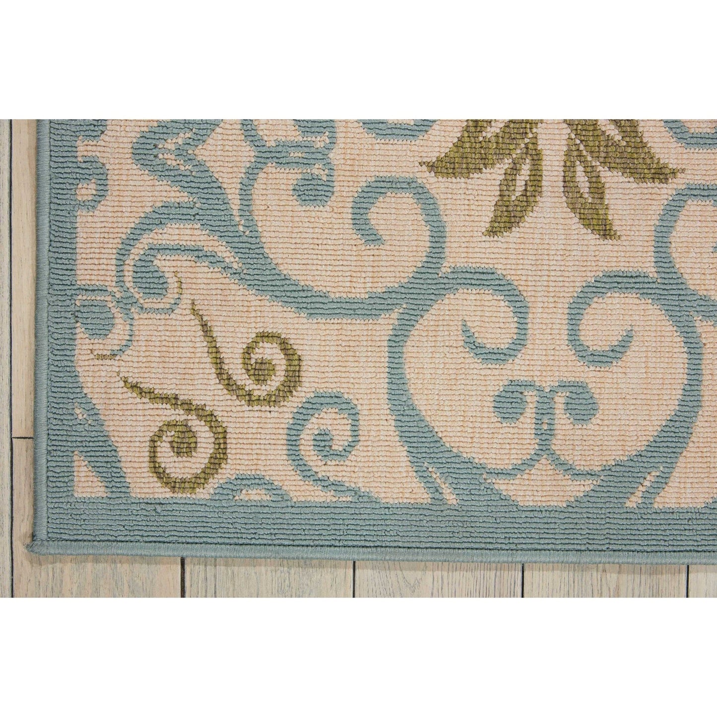 Tapis d'intérieur/extérieur Nourison à motif floral géométrique des Caraïbes