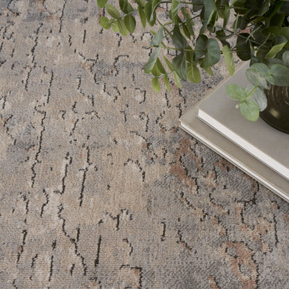 Tapis Nourison Concerto à motifs abstraits beige et gris vieilli