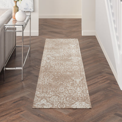 Tapis contemporain Nourison Damas vieilli