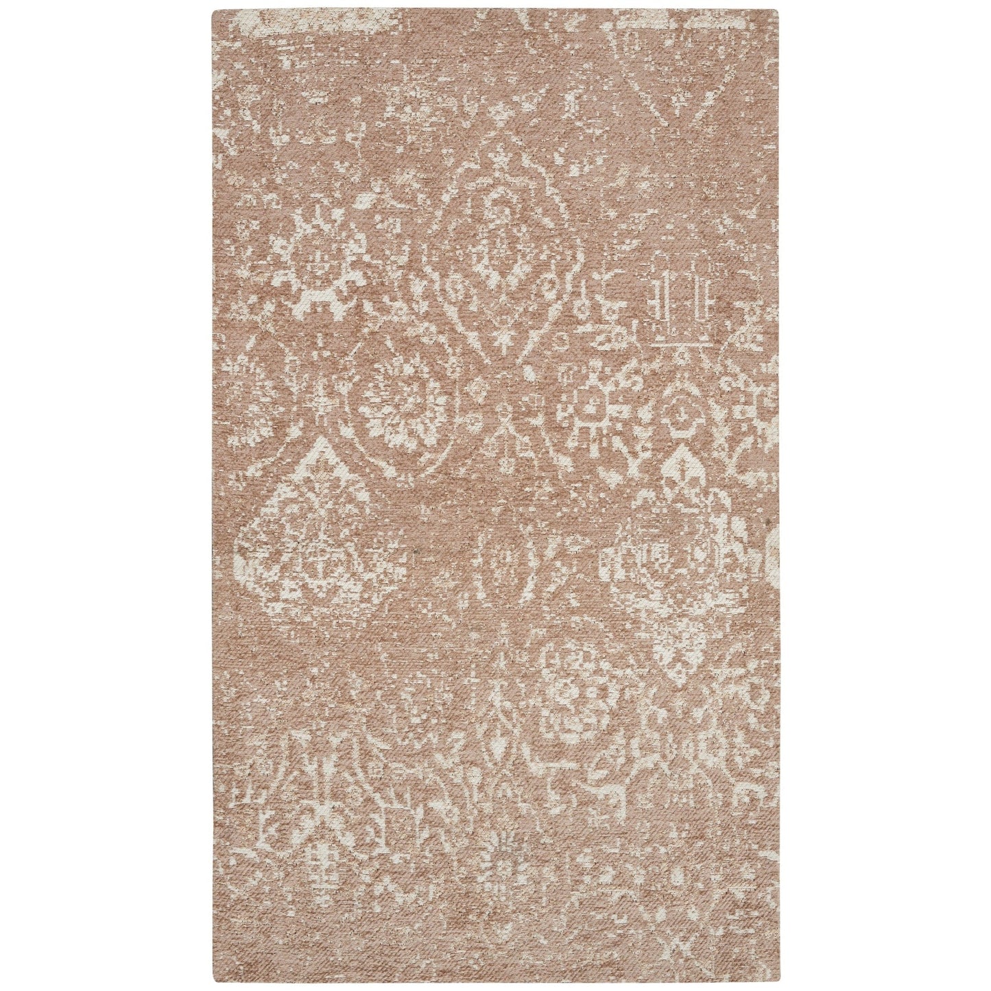 Tapis contemporain Nourison Damas vieilli