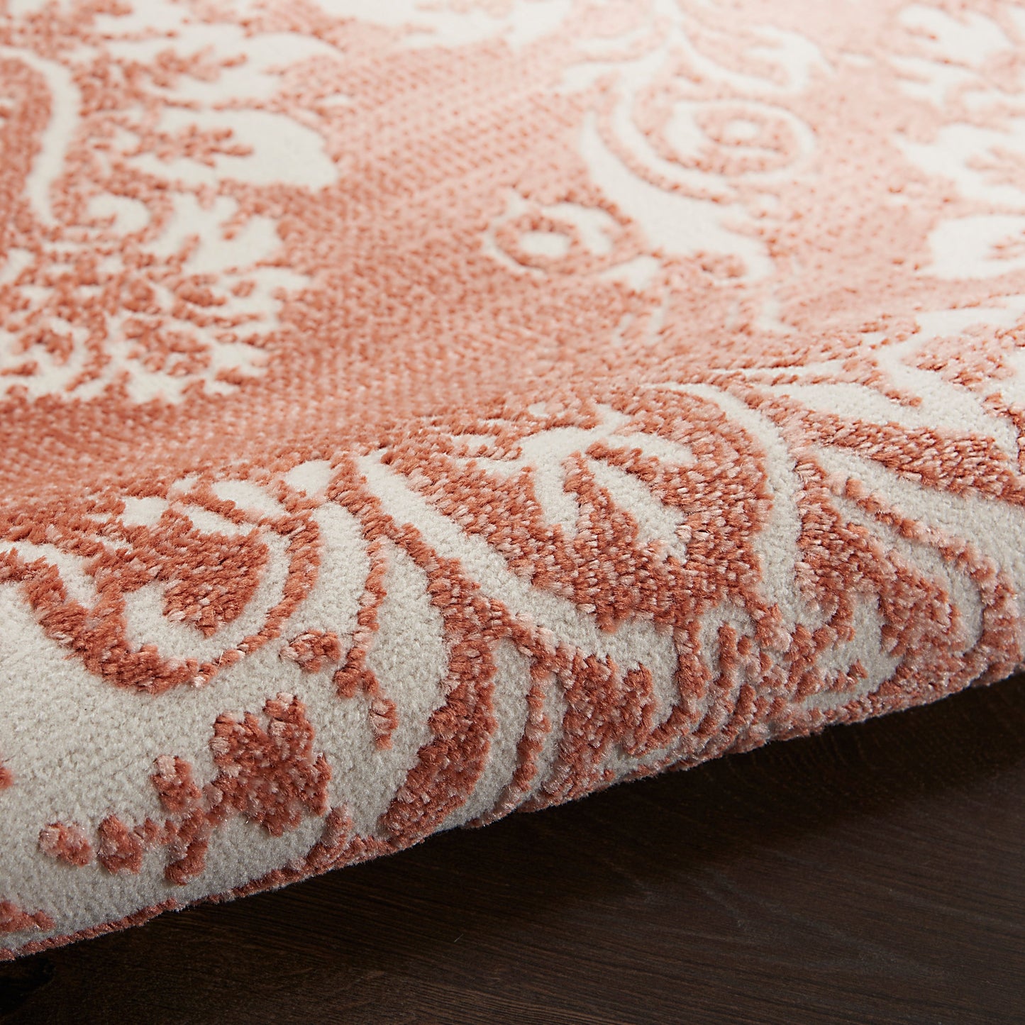 Tapis Nourison Elation à motif damassé de style campagne française