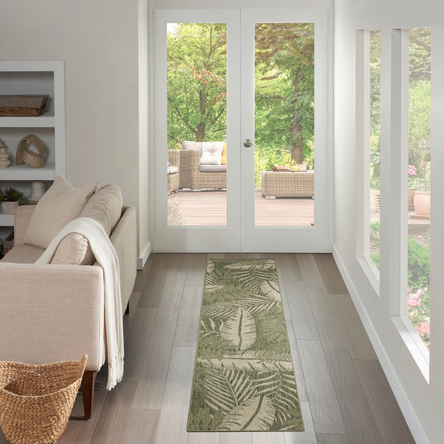 Tapis d'intérieur/extérieur Nourison Garden Oasis, inspiré par la nature