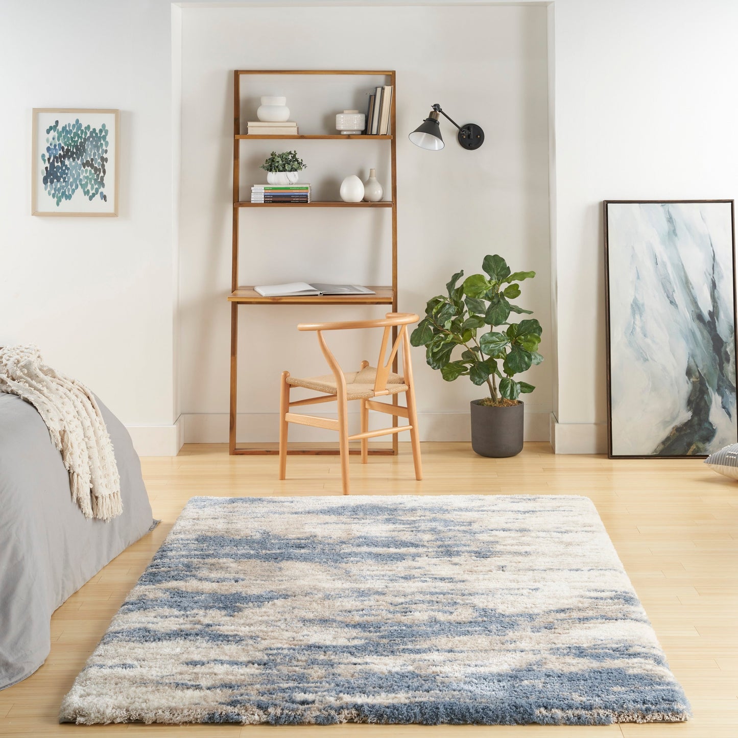 Tapis Nourison Luxueux Shag Abstrait Glamour à poils ultra moelleux