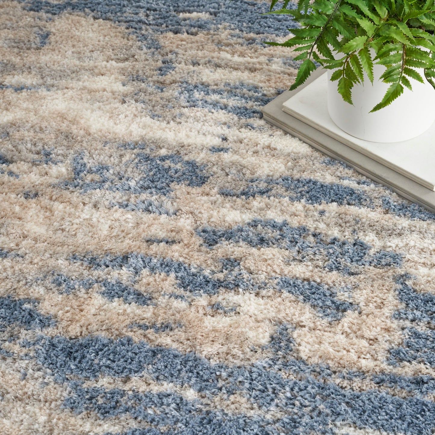 Tapis Nourison Luxueux Shag Abstrait Glamour à poils ultra moelleux