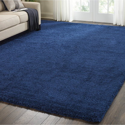 Tapis Nourison Malibu Shag moderne en peluche unie
