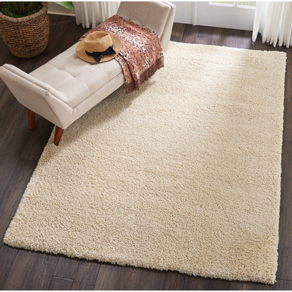 Tapis Nourison Malibu Shag moderne en peluche unie