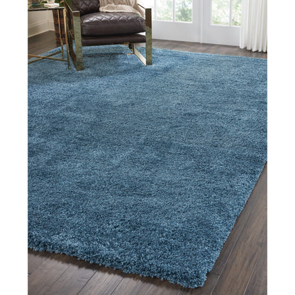 Tapis Nourison Malibu Shag moderne en peluche unie