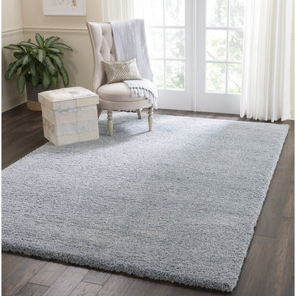 Tapis Nourison Malibu Shag moderne en peluche unie