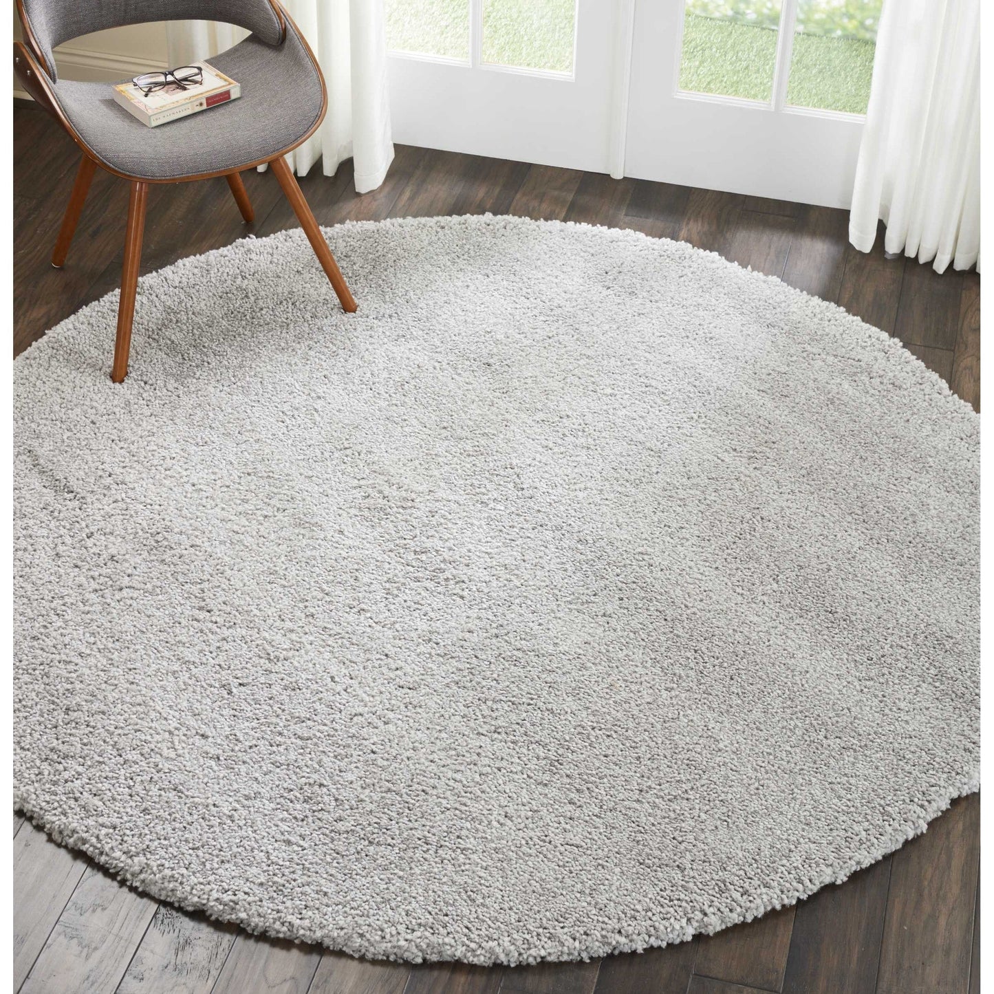 Tapis Nourison Malibu Shag moderne en peluche unie