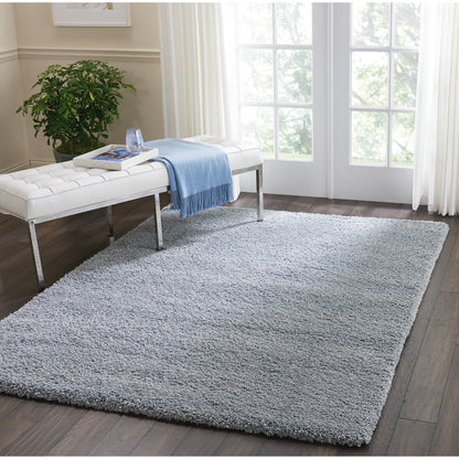Tapis Nourison Malibu Shag moderne en peluche unie