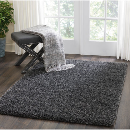 Tapis Nourison Malibu Shag moderne en peluche unie
