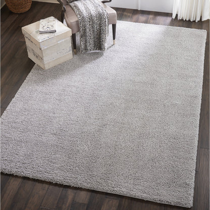 Tapis Nourison Malibu Shag moderne en peluche unie