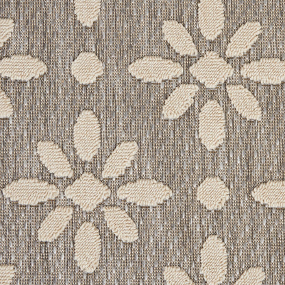 Tapis d'intérieur/extérieur Nourison Palamos à motif floral moderne et géométrique à hauteur variable