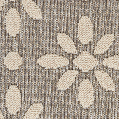 Tapis d'intérieur/extérieur Nourison Palamos à motif floral moderne et géométrique à hauteur variable