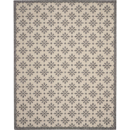 Tapis d'intérieur/extérieur Nourison Palamos à motif floral moderne et géométrique à hauteur variable