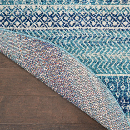 Tapis Nourison Passion bleu indigo à motif géométrique côtier