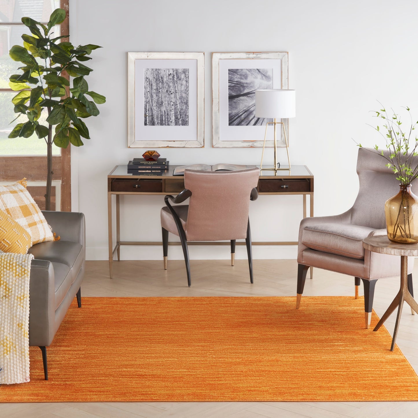 Tapis d'intérieur/extérieur Nourison moderne et uni