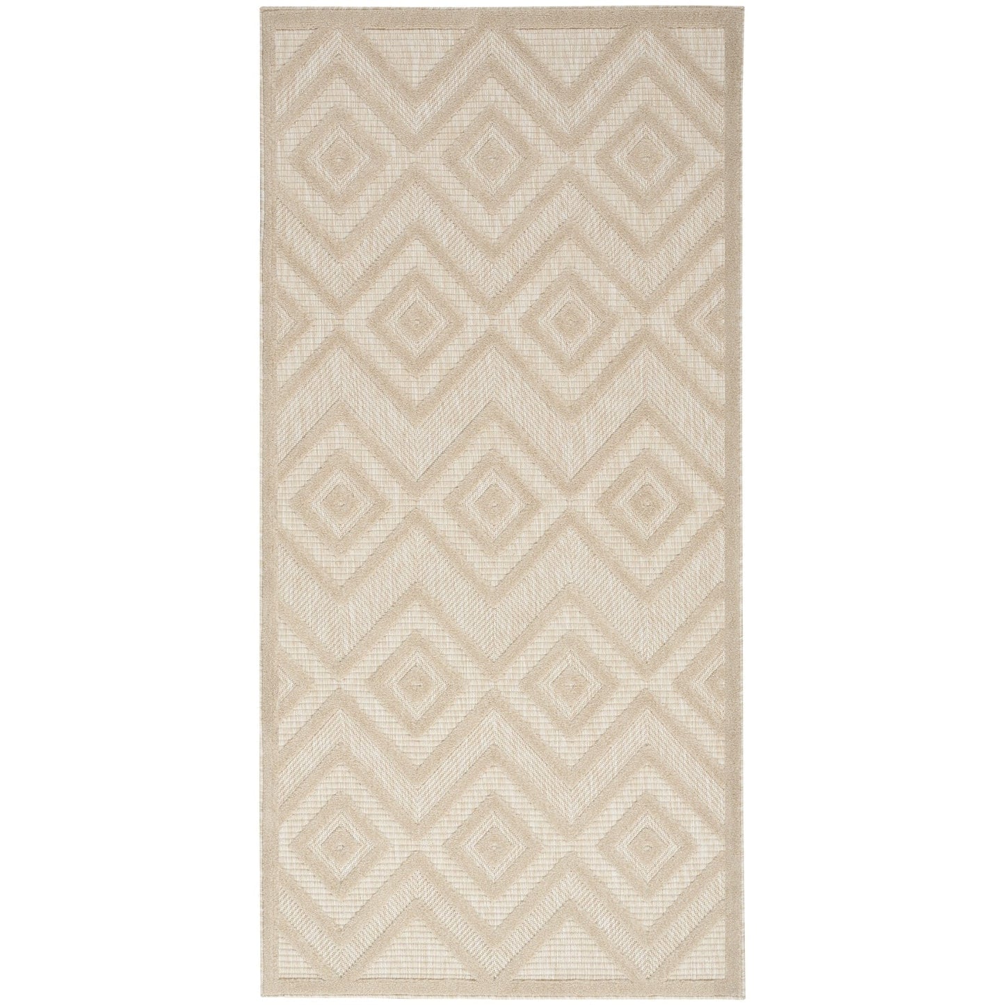 Tapis Nourison polyvalent pour intérieur/extérieur à tissage plat géométrique