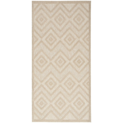 Tapis Nourison polyvalent pour intérieur/extérieur à tissage plat géométrique