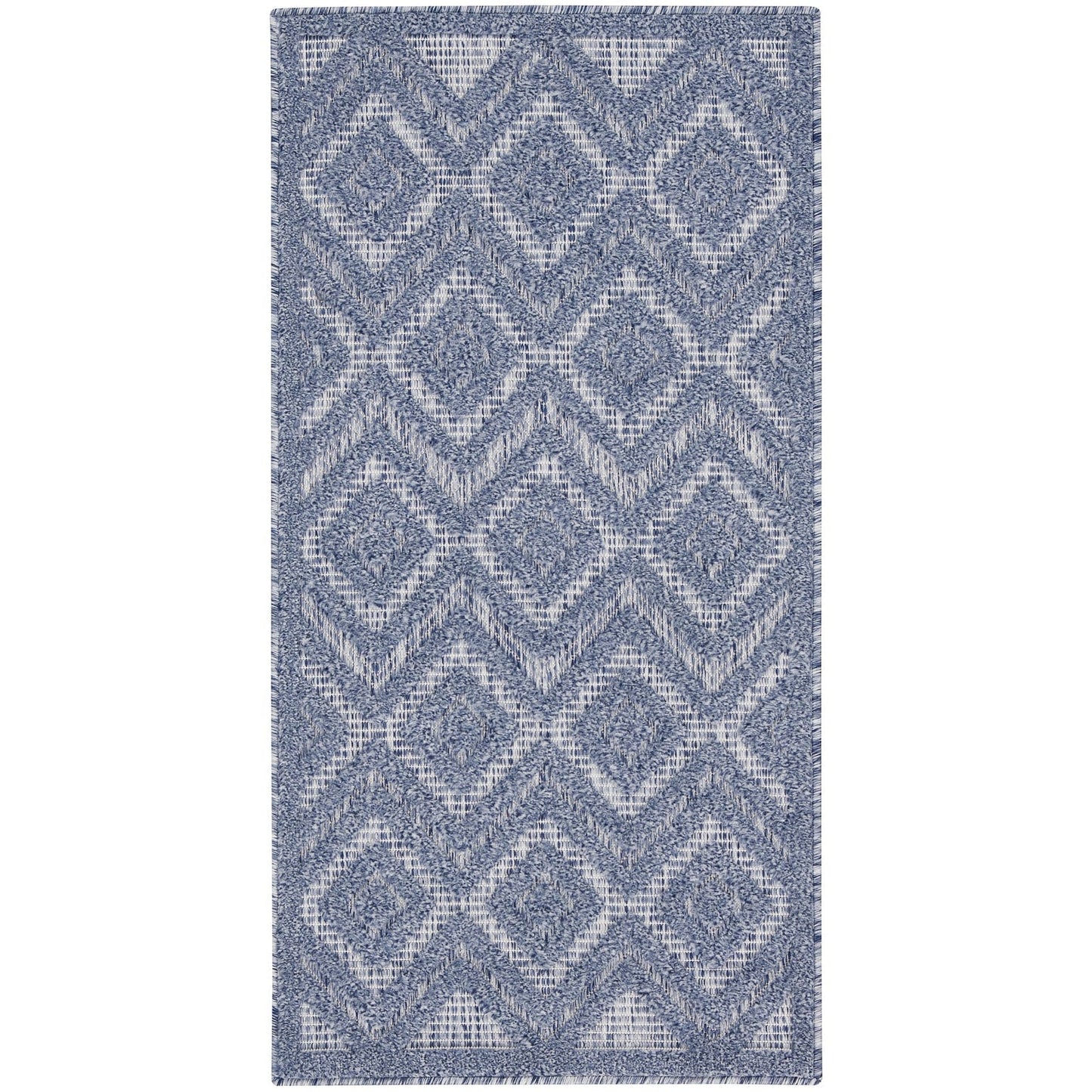 Tapis Nourison polyvalent pour intérieur/extérieur à tissage plat géométrique