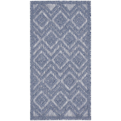 Tapis Nourison polyvalent pour intérieur/extérieur à tissage plat géométrique