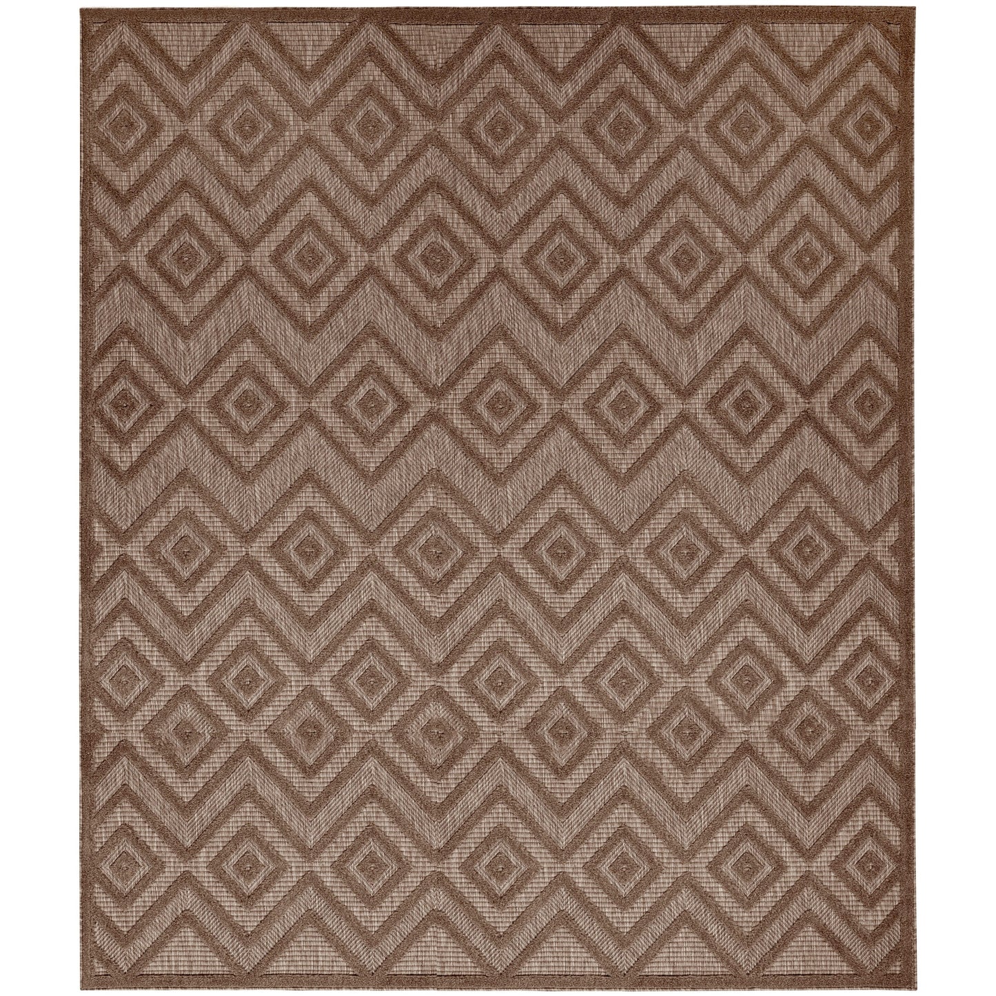 Tapis Nourison polyvalent pour intérieur/extérieur à tissage plat géométrique