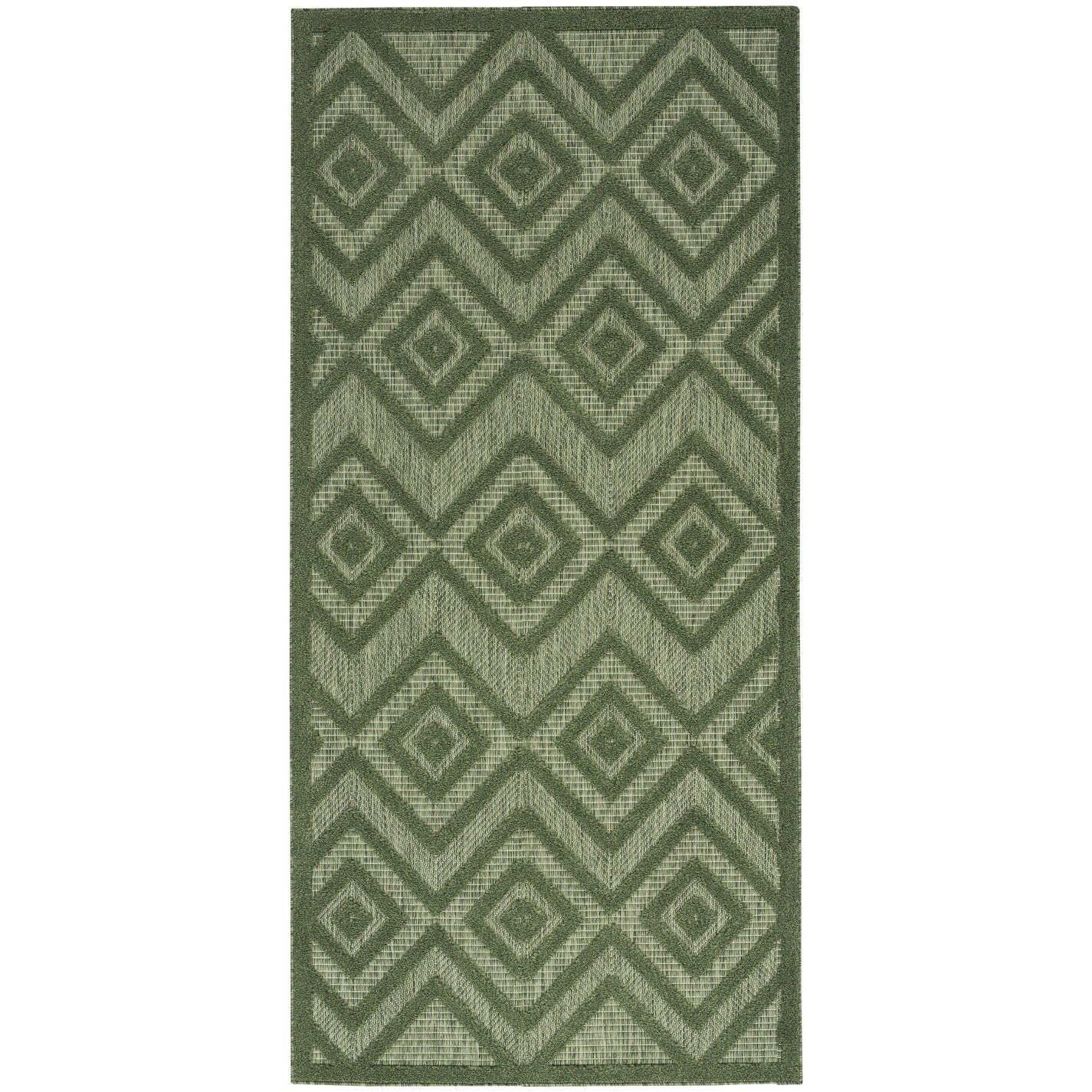 Tapis Nourison polyvalent pour intérieur/extérieur à tissage plat géométrique
