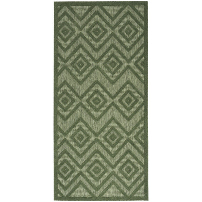 Tapis Nourison polyvalent pour intérieur/extérieur à tissage plat géométrique