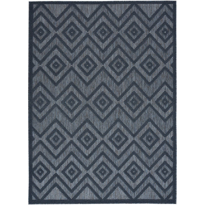 Tapis Nourison polyvalent pour intérieur/extérieur à tissage plat géométrique
