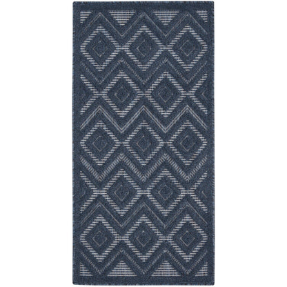 Tapis Nourison polyvalent pour intérieur/extérieur à tissage plat géométrique
