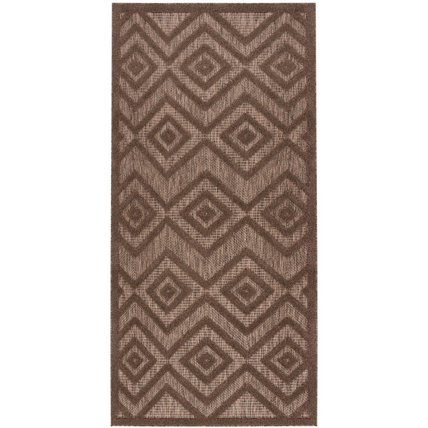 Tapis Nourison polyvalent pour intérieur/extérieur à tissage plat géométrique