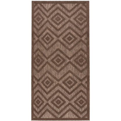 Tapis Nourison polyvalent pour intérieur/extérieur à tissage plat géométrique