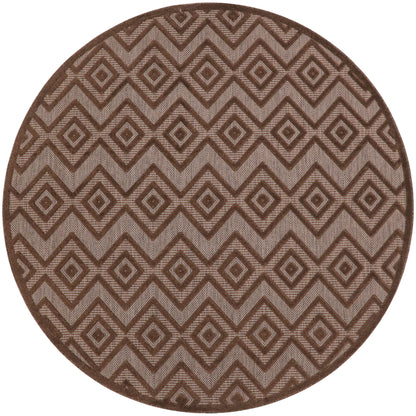 Tapis Nourison polyvalent pour intérieur/extérieur à tissage plat géométrique