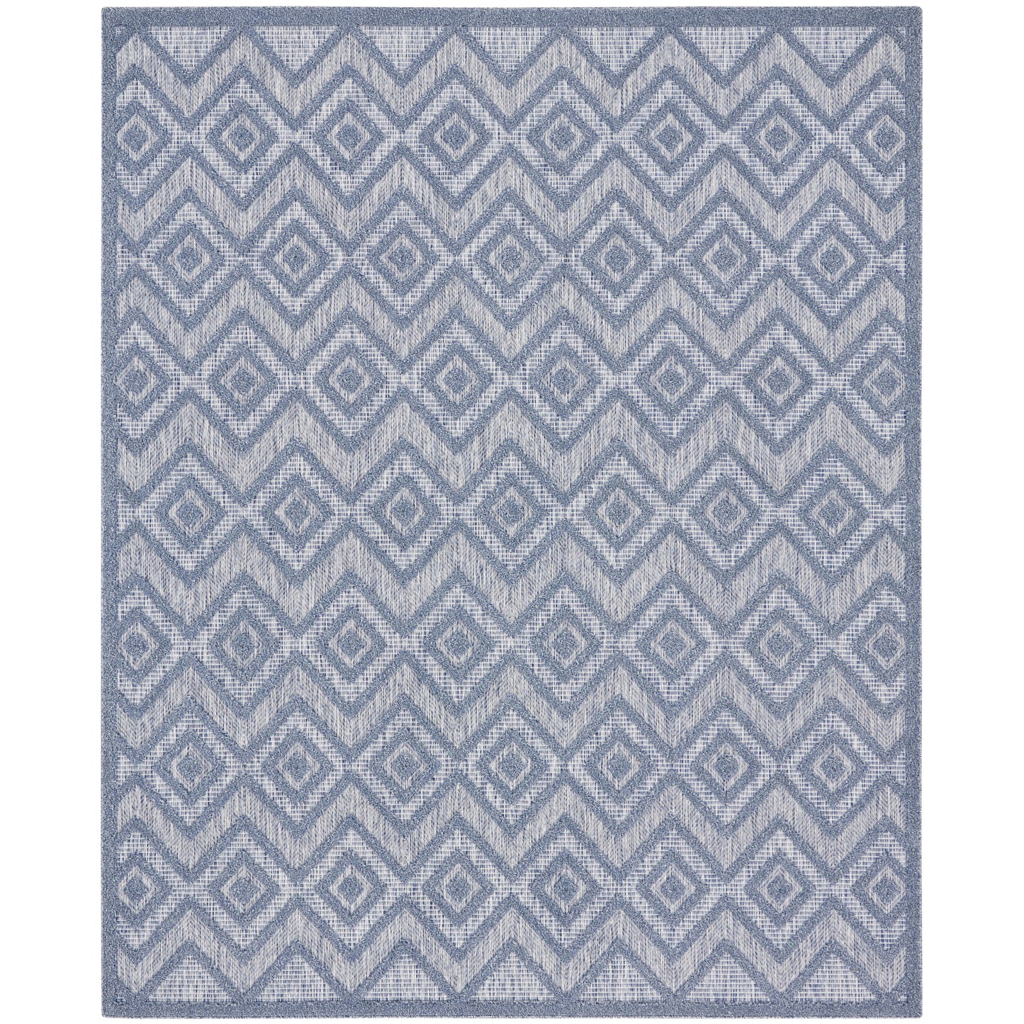 Tapis Nourison polyvalent pour intérieur/extérieur à tissage plat géométrique