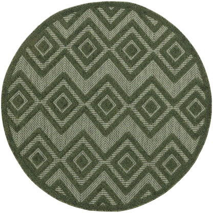 Tapis Nourison polyvalent pour intérieur/extérieur à tissage plat géométrique