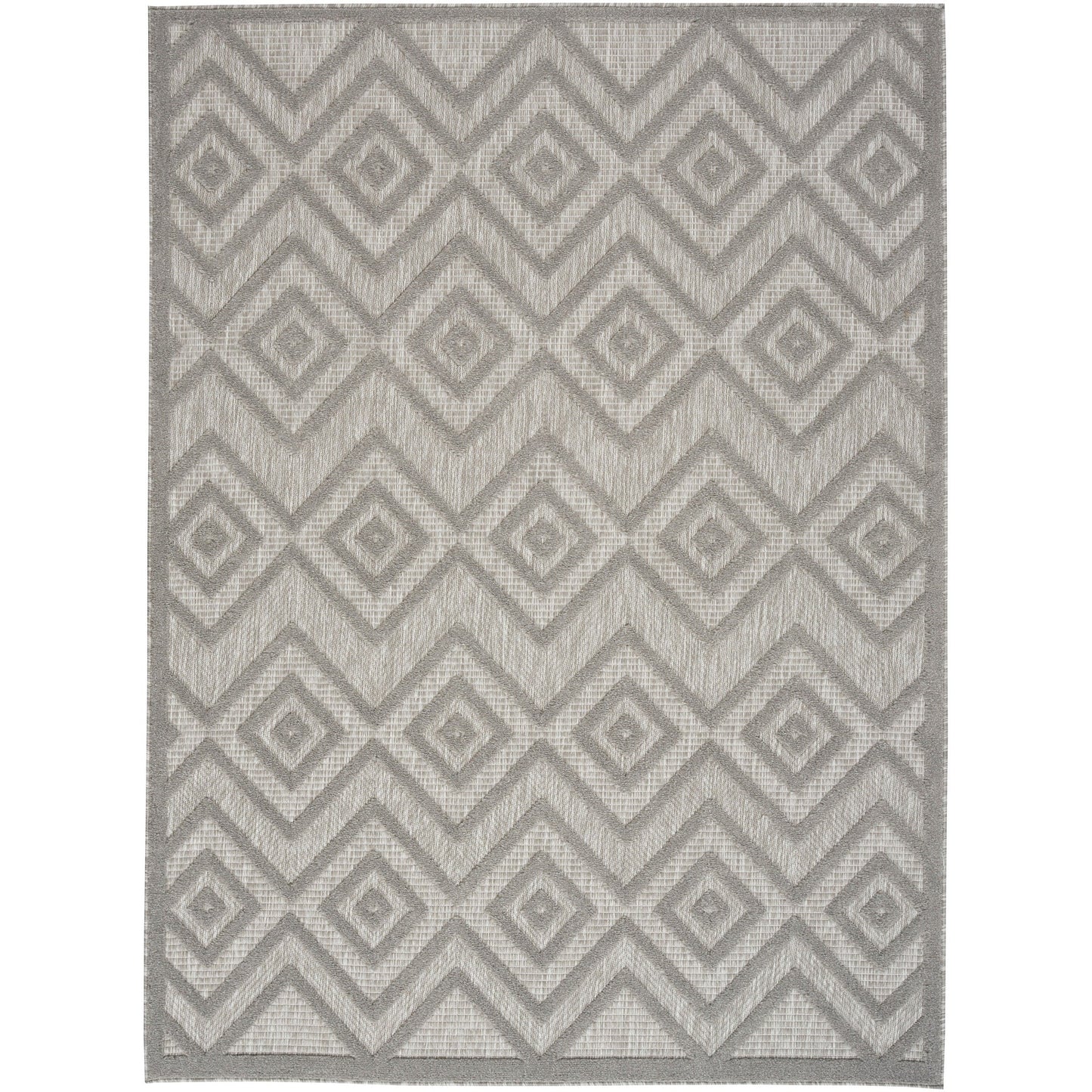 Tapis Nourison polyvalent pour intérieur/extérieur à tissage plat géométrique