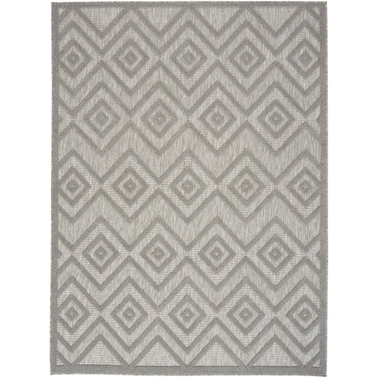 Tapis Nourison polyvalent pour intérieur/extérieur à tissage plat géométrique