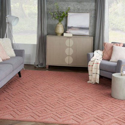 Tapis Nourison polyvalent pour intérieur/extérieur à tissage plat géométrique